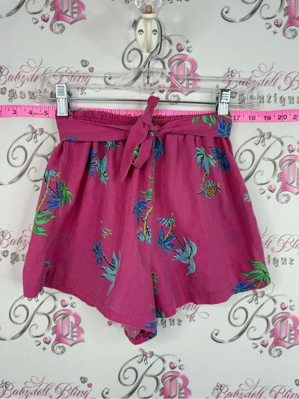Non stop shorts vintage High-Waist Pink Floral Tie-Front Shorts